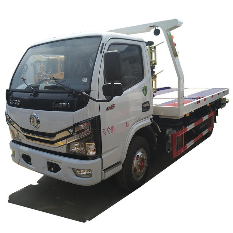 4T Euro6 LHD Dongfeng Tilt Bed Tow Truck
