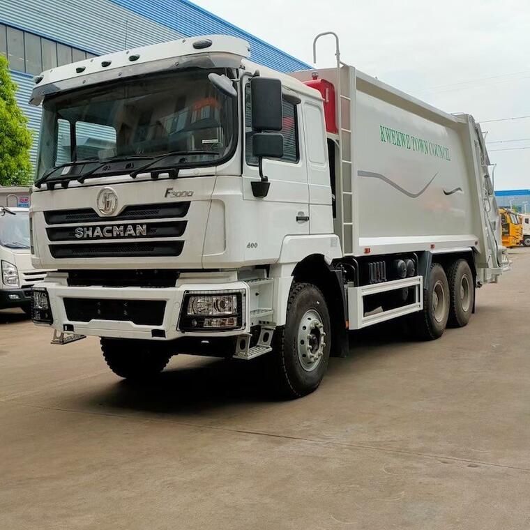 15T 6x4 Shacman Garbage Hydraulic Lifter Bin