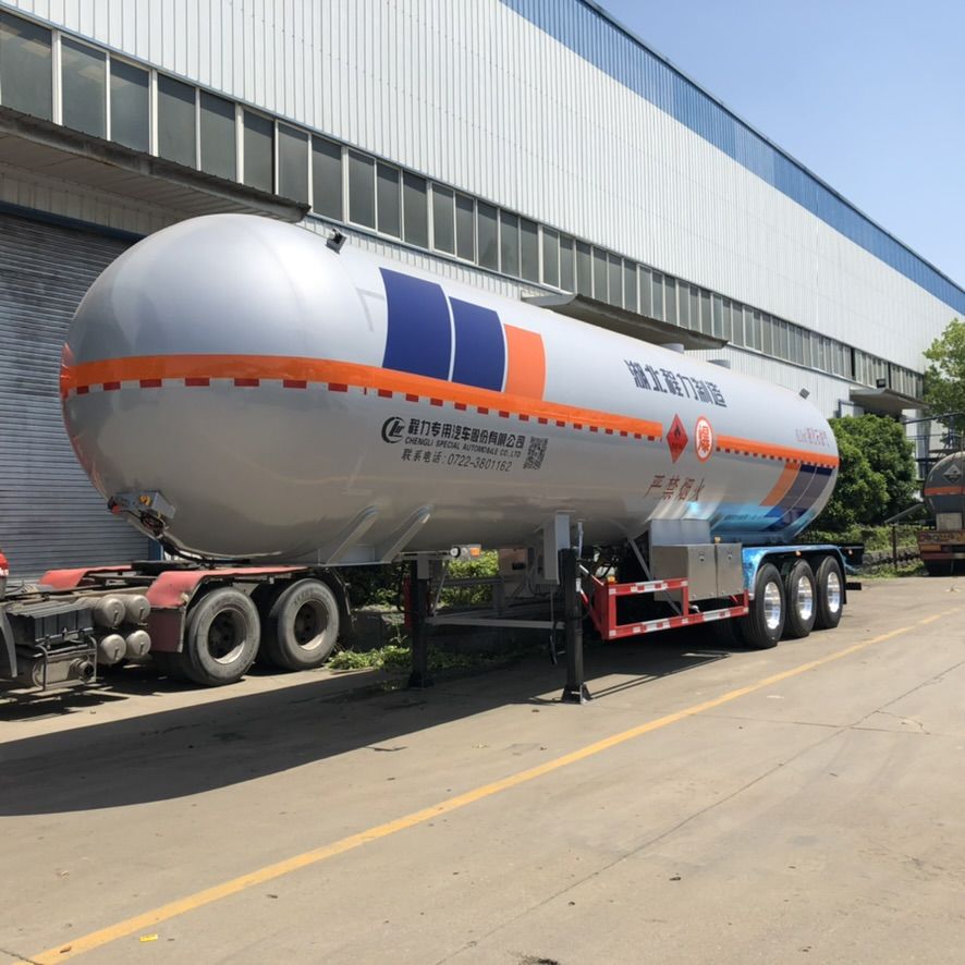 3-Axle 58.3cbm LPG Tank Semi Trailer